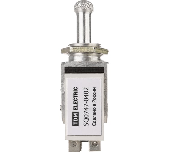 Выключатель-тумблер TDM ELECTRIC тв1-4 2p 250 в 5 а (8c) on-off с фиксацией (4з) SQ0747-0402
