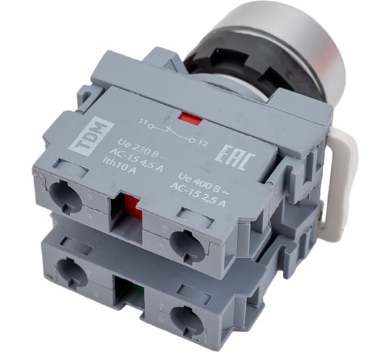 Кнопка TDM mp1-20g в сборе d22мм 1з+1р зеленая SQ0747-0002