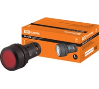Кнопка TDM sb7-cw3465-24v(led) d22мм 1з+1р красная SQ0746-0036
