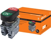 Кнопка TDM ELECTRIC двойная mpd3-11в (зеленая/красная) в сборе d22мм (on/off) SQ0747-0044