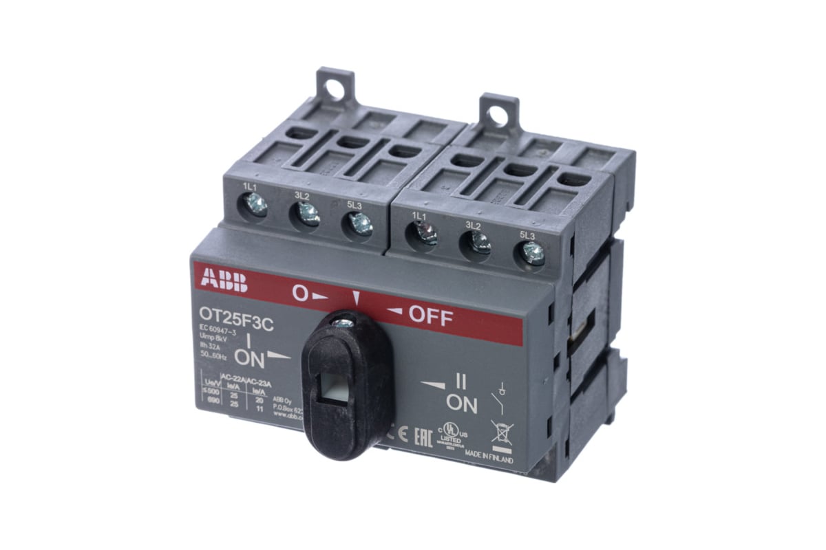 Реверсивный рубильник ABB OT25 F3C 25A 1SCA104863R1001 - выгодная цена ...