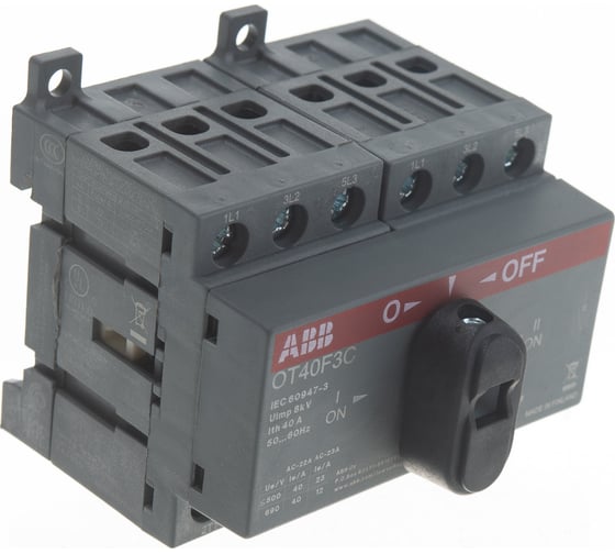 Реверсивный рубильник ABB OT40 F3C 40A 23A AC23 1SCA104913R1001