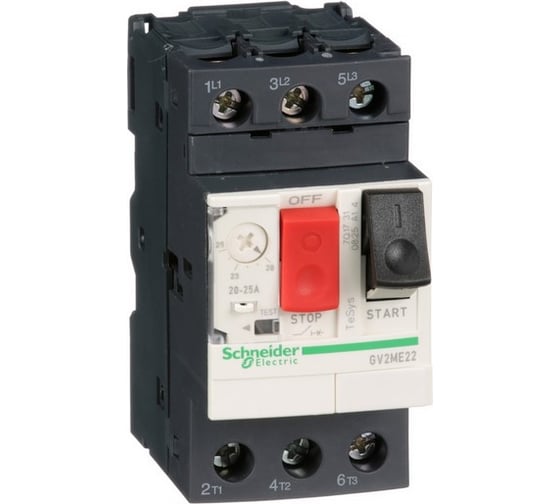 Автоматический выключатель защиты двигателя Systeme Electric ME22 20-25А GV2ME22 1