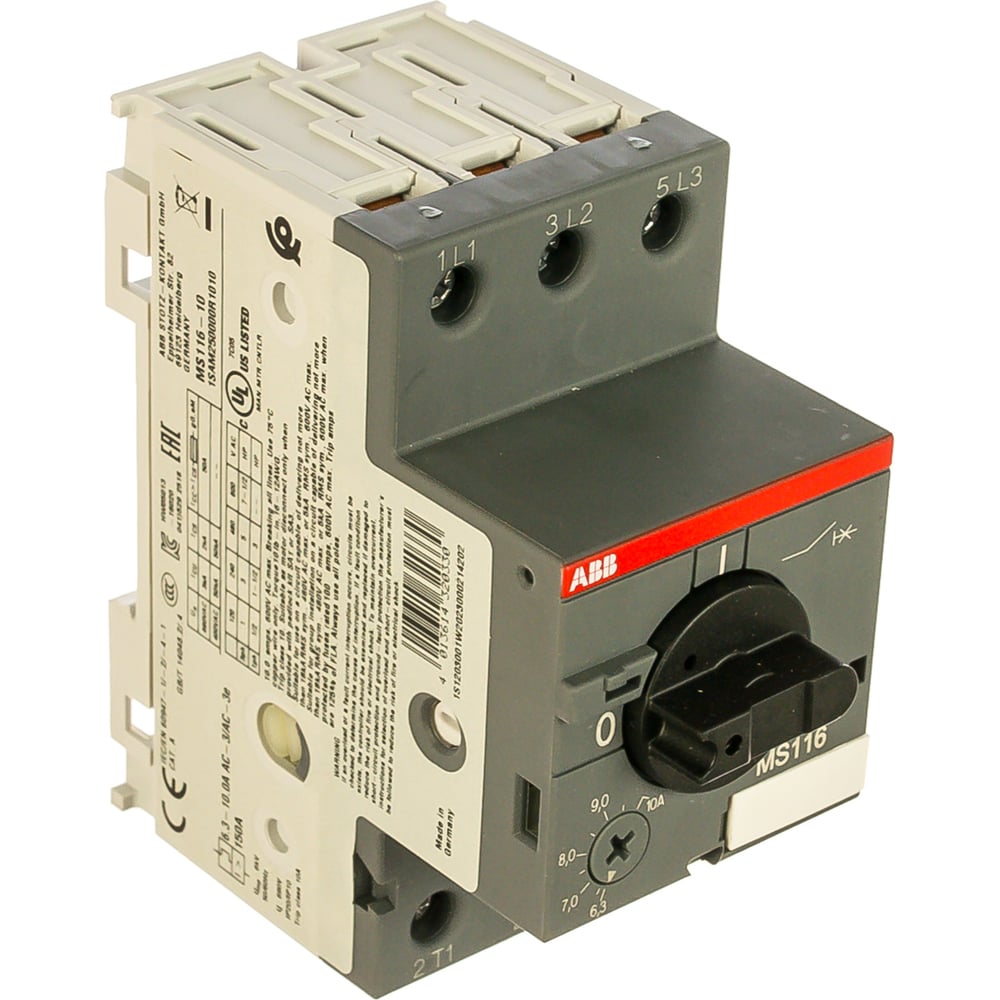 Автоматический выключатель защиты двигателя MS-116-10.0 50kA ABB ...
