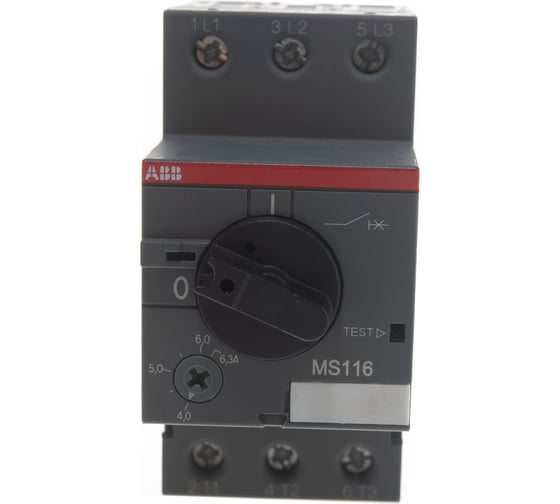 Автоматический выключатель защиты двигателя ABB MS-116-6.3 50kA 1SAM250000R1009