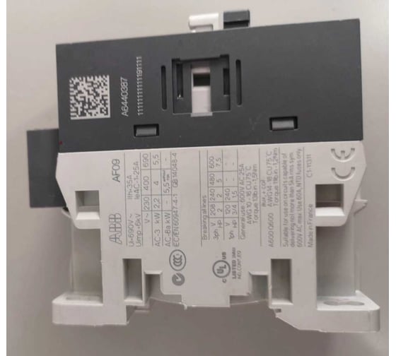 Контактор AF09-30-10-13 9А 100-250B AC/DC ABB 1SBL137001R1310