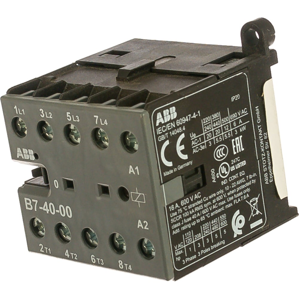Миниконтактор B-7-40-00 AC ABB GJL1311201R8000 - выгодная цена, отзывы ...