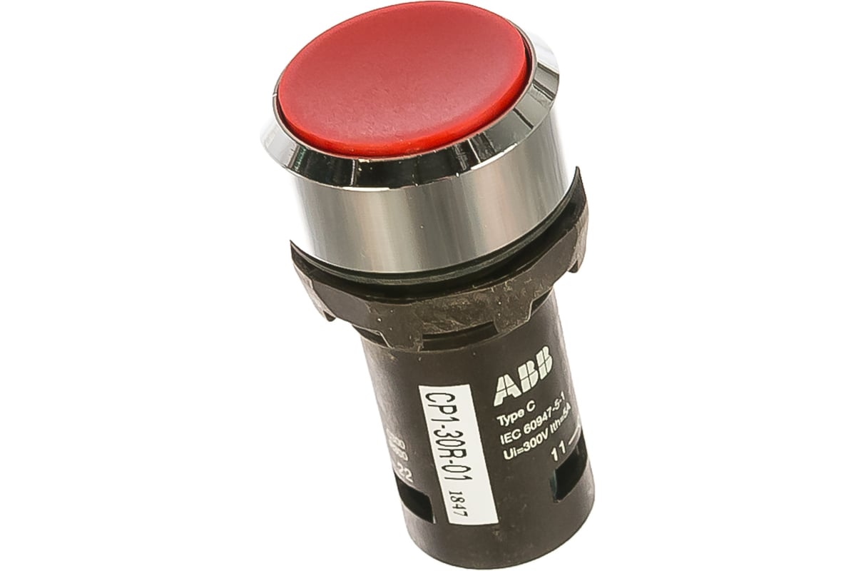 Кнопка без фиксации CP1-30R-01 1H3 красная ABB 1SFA619100R3041 ...