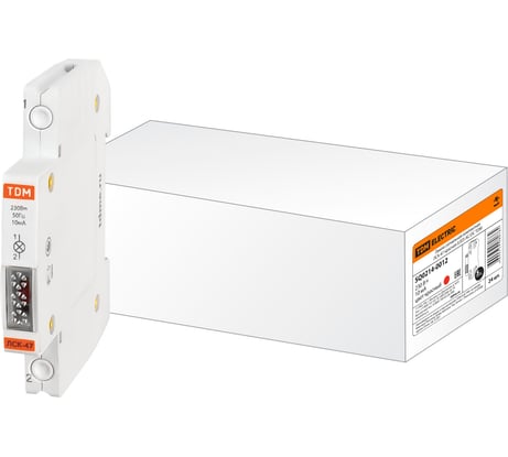 Компактная сигнальная лампа красная TDM ELECTRIC ЛСК-47 LED AC/DC SQ0214-0012