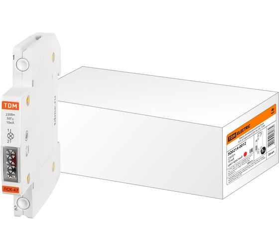 Компактная сигнальная лампа красная TDM ЛСК-47 LED AC/DC SQ0214-0012