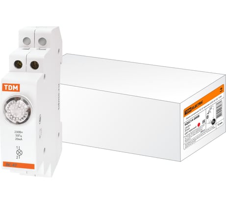 Сигнальная лампа красная TDM ELECTRIC ЛС-47 LED AC/DC SQ0214-0008