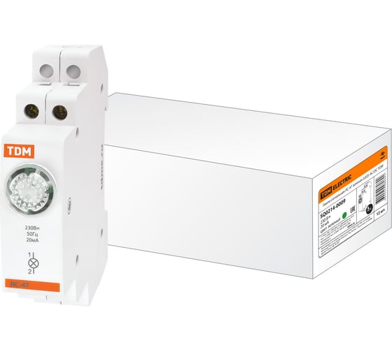 Сигнальная лампа зеленая TDM ЛС-47 LED AC/DC SQ0214-0009