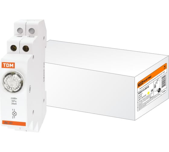 Сигнальная лампа желтая TDM ЛС-47 LED AC/DC SQ0214-0010