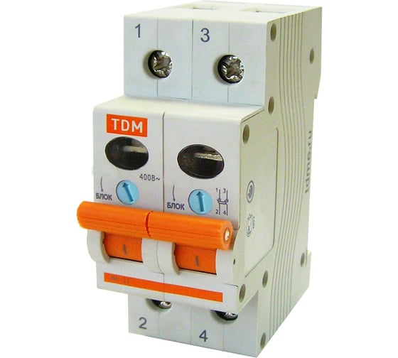 Выключатель нагрузки мини-рубильник TDM ВН-32 2P 20A AQ0211-0012