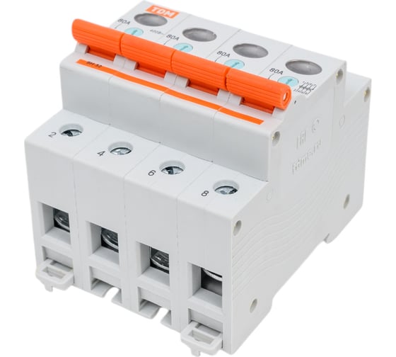Выключатель нагрузки мини-рубильник TDM ELECTRIC ВН-32 4P 80A SQ0211-0038