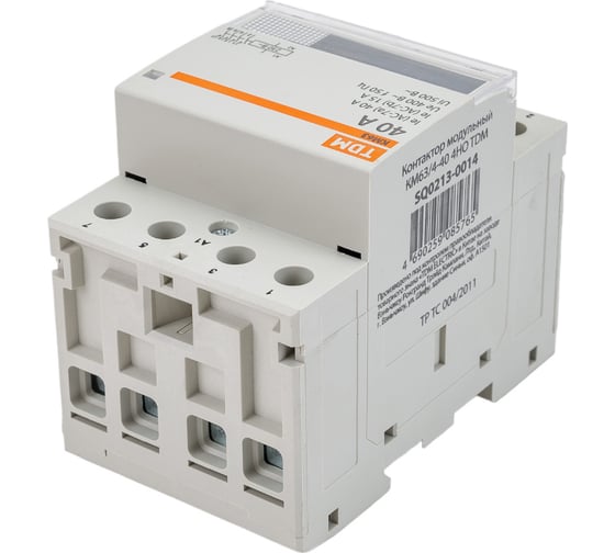 Модульный контактор TDM ELECTRIC КМ63/4-40 SQ0213-0014