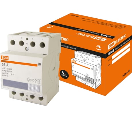 Модульный контактор TDM ELECTRIC КМ63/4-63 SQ0213-0015
