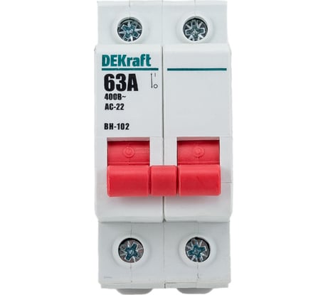 Выключатель нагрузки DEKraft ВН102-2Р-063А 17007DEK 131590