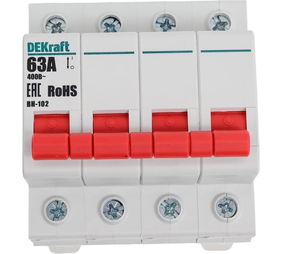 Выключатель нагрузки DEKraft ВН102-4Р-063А 17015DEK 1113283 1