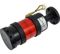 Светосигнальная колонна INNOCONT d=70мм, светодиод, стойка 55мм, основание d=70мм, постоянное свечение, зуммер, цвет: красный, 220VAC, IP65, кабель 0,5м TL70B-220-R-55