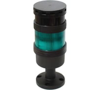 Светосигнальная колонна INNOCONT d=70мм, светодиод, стойка 55мм, основание d=70мм, постоянное свечение, зуммер, цвет: зеленый, 24VDC, IP65, кабель 0,5м TL70B-024-G-55