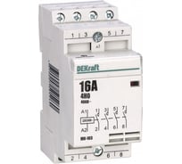 Контактор модульный DEKraft МК-103 4НО, 16 А, 230 В 18053DEK