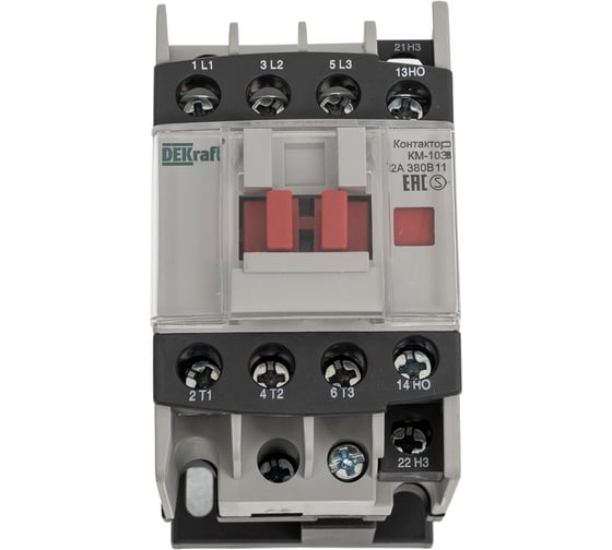Контактор DEKraft КМ103-012A-380B-11 АС3 1НО+1НЗ 22109DEK 1113345 1