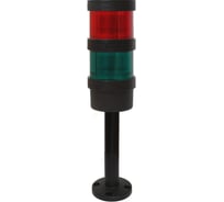 Светосигнальная колонна INNOCONT d=70мм, светодиод, стойка 155мм, основание d=70мм, постоянное свечение, без зуммера, цвет: красный, зеленый, 24VDC, IP65, кабель 0,5м TL70-024-RG-155