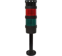 Светосигнальная колонна INNOCONT d=70мм, светодиод, стойка 155мм, основание d=70мм, постоянное свечение, с зуммером, цвет: красный, зеленый, 24VDC, IP65, кабель 0,5м TL70B-024-RG-155