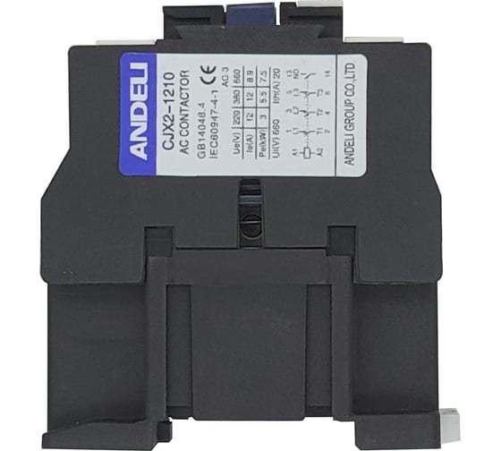Контактор ANDELI CJX2-1210 12A 24В/AC3 1но 50Гц ADL08-034