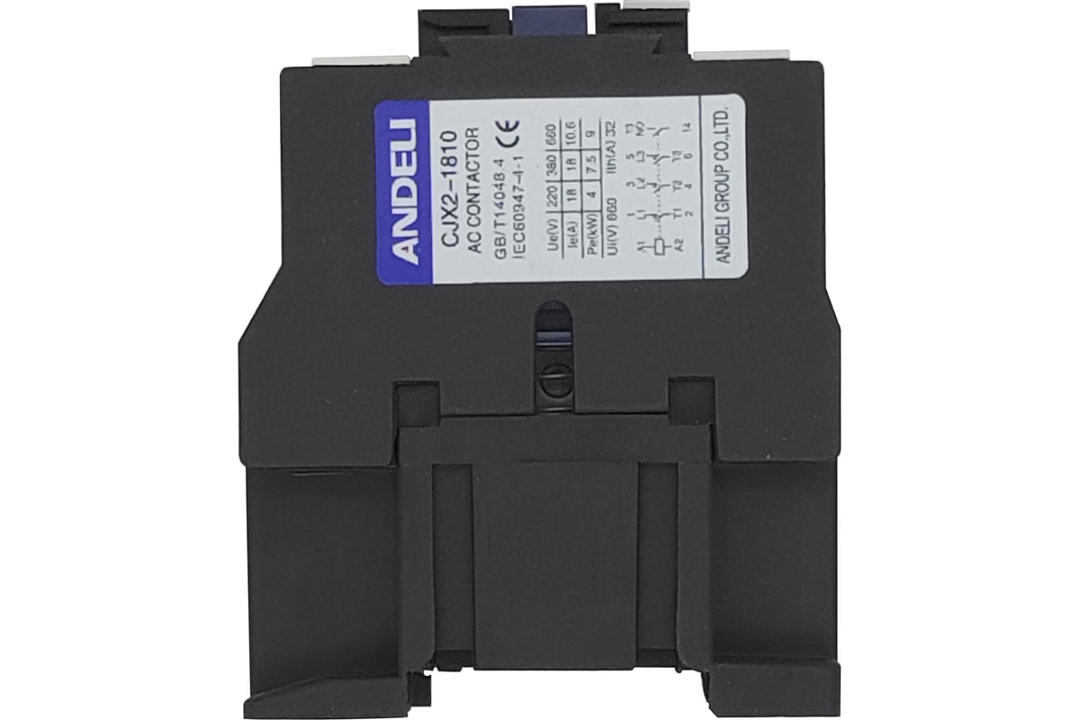 Contector Andeli Контактор ANDELI CJX2-1810 18A 220В/AC3 1но 50Гц ADL08-006 - выгодная ...