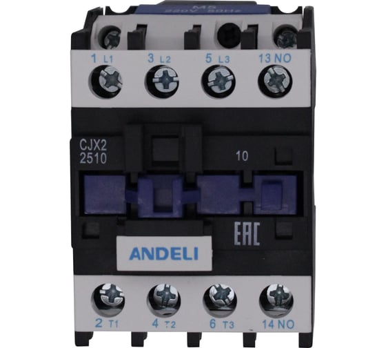 Контактор ANDELI CJX2-2510 25A 220В/AC3 1но 50Гц ADL08-008