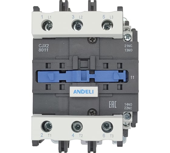 Контактор ANDELI CJX2-8011 80A 220В/AC3 1но+1нз 50Гц ADL08-014