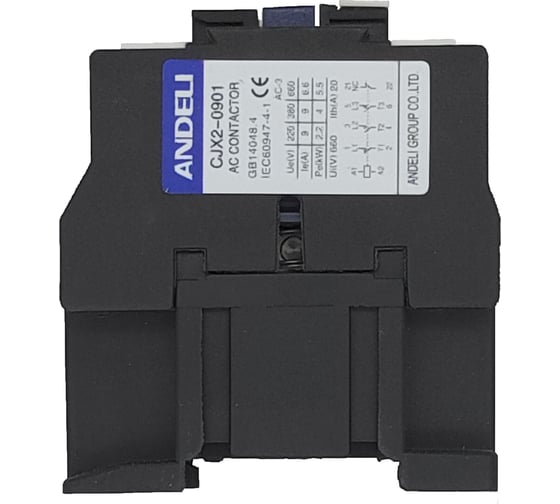 Контактор ANDELI CJX2-d0901 9A 220В/AC3 1нз 50Гц ADL08-001