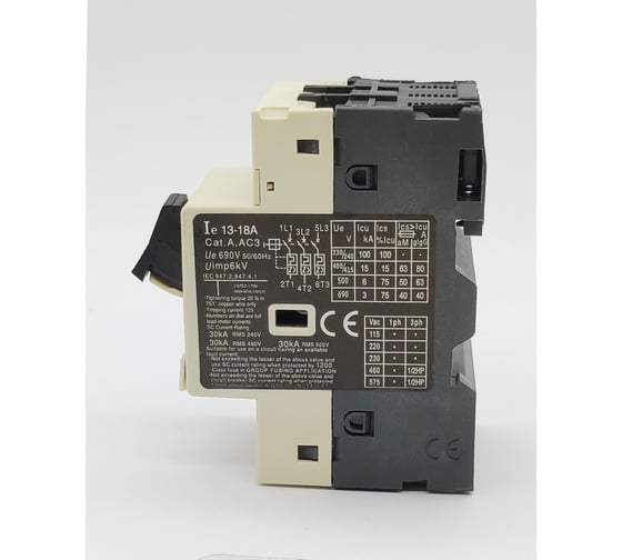 Пускатель ANDELI gv2-m20 13а~18a кнопочный () ADL06-611