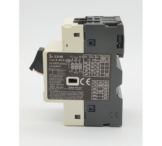 Пускатель ANDELI gv2-m08 2.5а~4a кнопочный () ADL06-607