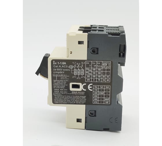 Пускатель ANDELI gv2-m06 1а~1.6a кнопочный () ADL06-605