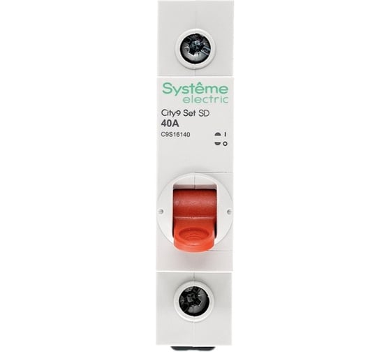 Выключатель нагрузки Systeme Electric City9 set вн 1p 40а 230в (ранее EZ9S16140) C9S16140