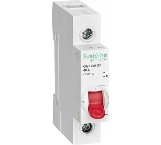 Выключатель нагрузки Systeme Electric City9 set вн 1p 40а 230в (ранее EZ9S16140) C9S16140
