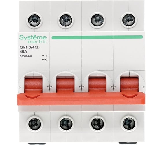 Выключатель нагрузки Systeme Electric City9 set вн 4p 40а 400в (ранее EZ9S16440) C9S16440