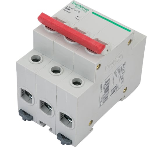 Выключатель нагрузки Systeme Electric City9 set вн 3p 63а 400в (ранее EZ9S16363) C9S16363