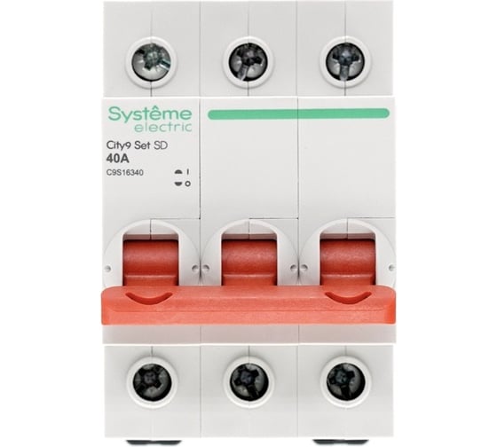 Выключатель нагрузки Systeme Electric City9 set вн 3p 40а 400в (ранее EZ9S16340) C9S16340
