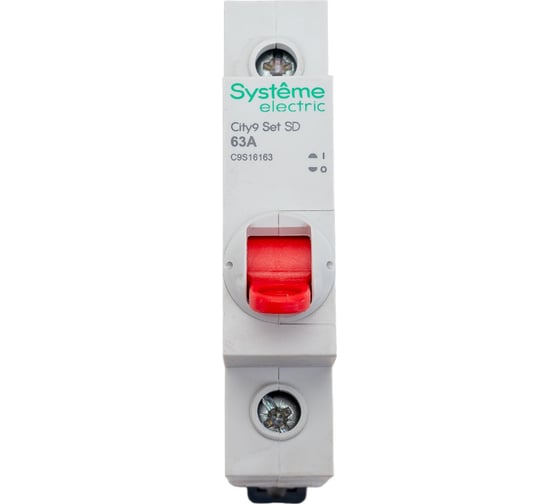 Выключатель нагрузки Systeme Electric City9 set вн 1p 63а 230в (ранее EZ9S16163) C9S16163