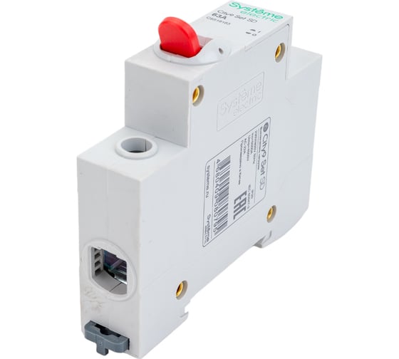 Выключатель нагрузки Systeme Electric City9 set вн 1p 63а 230в (ранее EZ9S16163) C9S16163