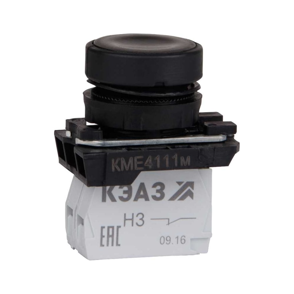 Кнопка управления КЭАЗ КМЕ4111м 1но+1нз IP40 цилиндр черн. 248240 ...