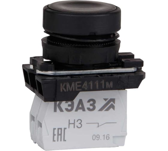 Кнопка управления КЭАЗ КМЕ4111м 1но+1нз IP40 цилиндр черн. 248240