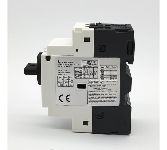 Пускатель ANDELI gv2-p04 0.4а~0.63a с поворотной ручкой ADL06-618