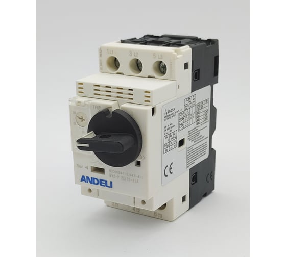 Пускатель ANDELI gv2-p22 20a~25a с поворотной ручкой ADL06-628 1