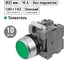 Кнопка с фиксацией TDM ELECTRIC MP2-20G в сборе d22мм 1з+1р зеленая SQ0747-0008 2