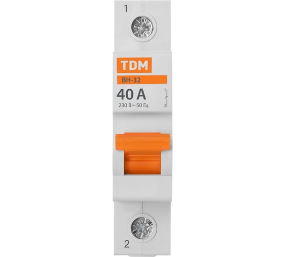 Выключатель нагрузки TDM ELECTRIC (мини-рубильник) ВН-32 1P 40A Home Use SQ0211-0105